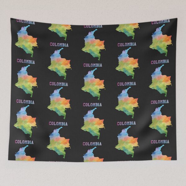 Item preview, Colombia Watercolor Silhouette - Vibrant Artistic Map Art designed and sold by mashmosh.