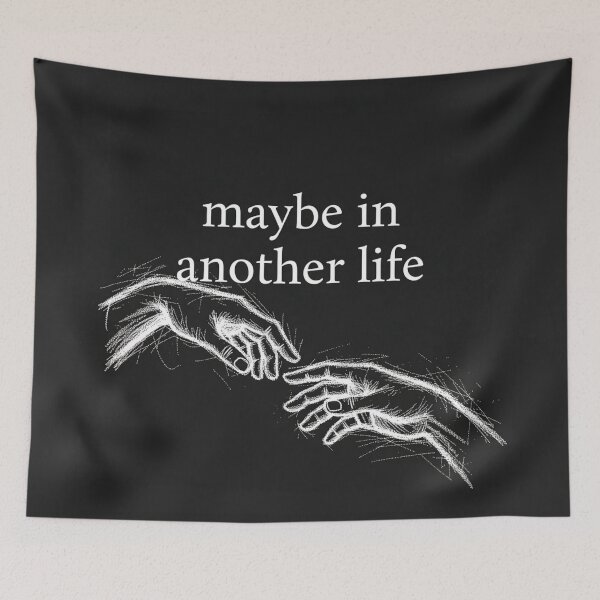 Item preview, Maybe In Another Life | Romantic Regret Aesthetic Black Design designed and sold by CuteDesignOnly.