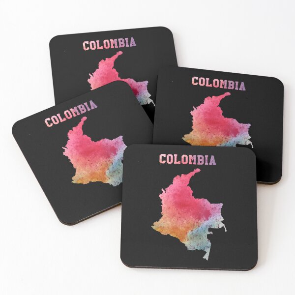Item preview, Colombia Map Silhouette - Vibrant Artistic Watercolor Style designed and sold by mashmosh.