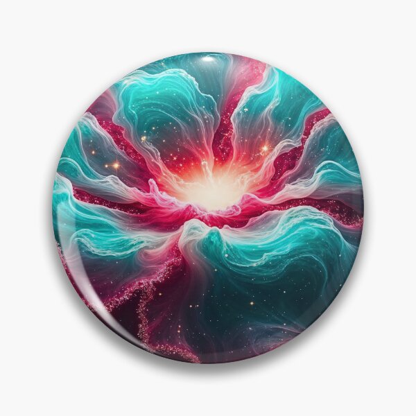 Item preview, Nebula Floral Burst | Red & Teal Cosmic Flower | The Ouroborean Semi-Galactic Botanical Garden designed and sold by TheOuroborean.
