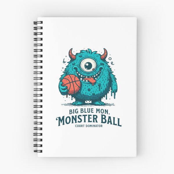 Item preview, Blue Monster Basketball — Cute One Eyed Monster Ball Court Dominator designed and sold by Colorful-Garden.