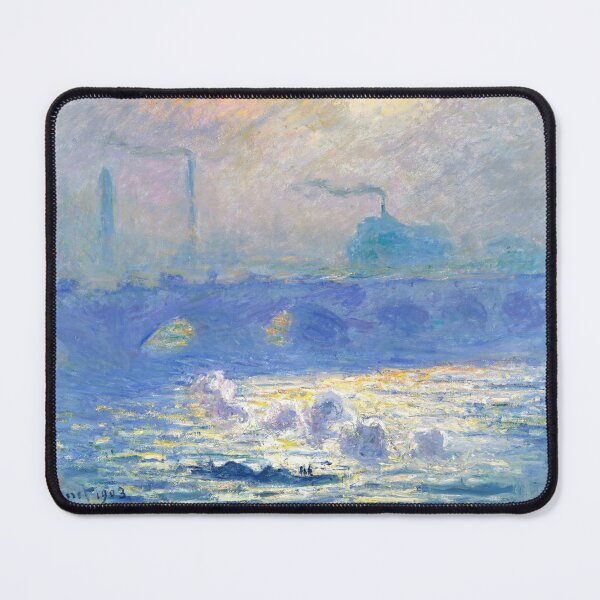 Item preview, Waterloo Bridge by Claude Monet: Atmospheric Impressionist Cityscape Poster designed and sold by artofuniverse.