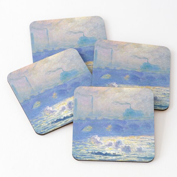 Item preview, Waterloo Bridge by Claude Monet: Atmospheric Impressionist Cityscape Poster designed and sold by artofuniverse.