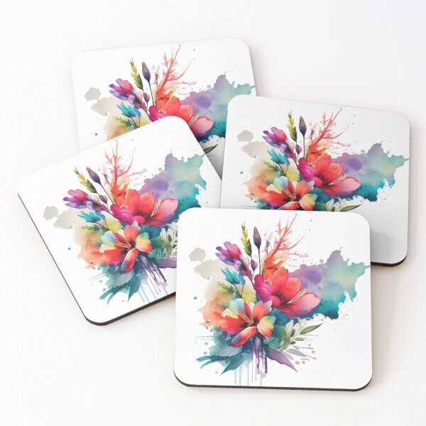 Item preview, Watercolor flowers in many colors designed and sold by clausbjoern.
