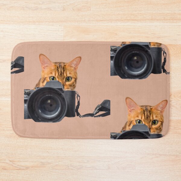 Item preview, Cute Kitten with Vintage Camera - Retro Photography Art - Cute Chubby Valentine Cat - Heart Balloons Kawaii Art designed and sold by Great Sun.