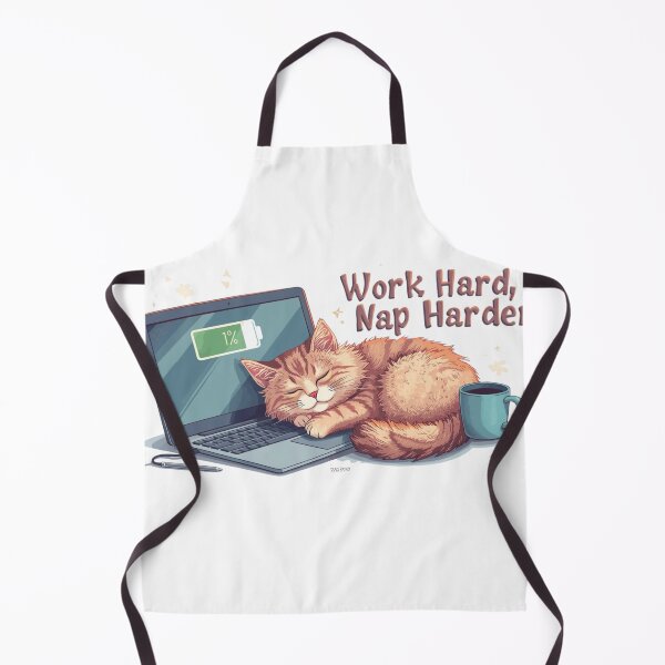 Item preview, Work Hard Sleep Hard Cat Laptop Funny Shirt designed and sold by UrbanPunch.