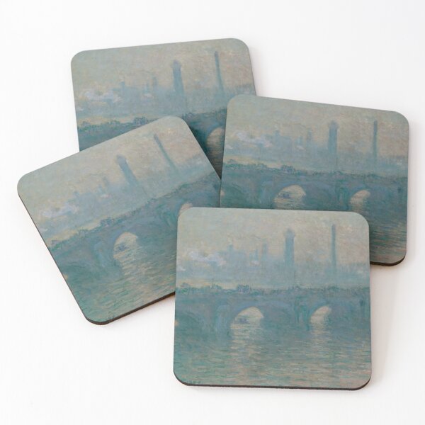 Item preview, Waterloo Bridge Gray Weather by Claude Monet: Dreamy Impressionist Cityscape Poster designed and sold by artofuniverse.