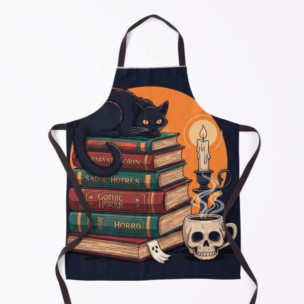 Item preview, Gothic Black Cat On Books Spooky Reader designed and sold by SholoStudio.