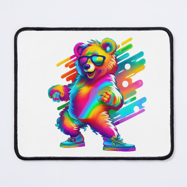Item preview, Dancing bear in neon colors designed and sold by clausbjoern.