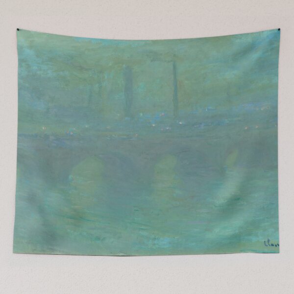 Item preview, Waterloo Bridge London at Dusk by Claude Monet: Misty Impressionist Poster designed and sold by artofuniverse.