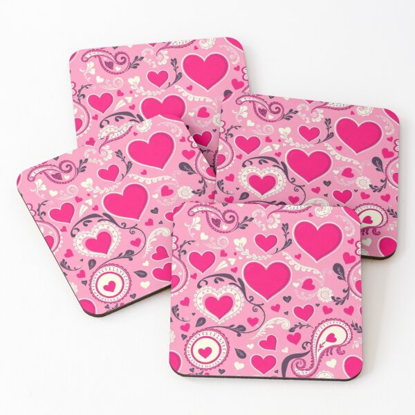 Item preview, Paisley Pattern Pink Lovehearts designed and sold by Emma-Roid.