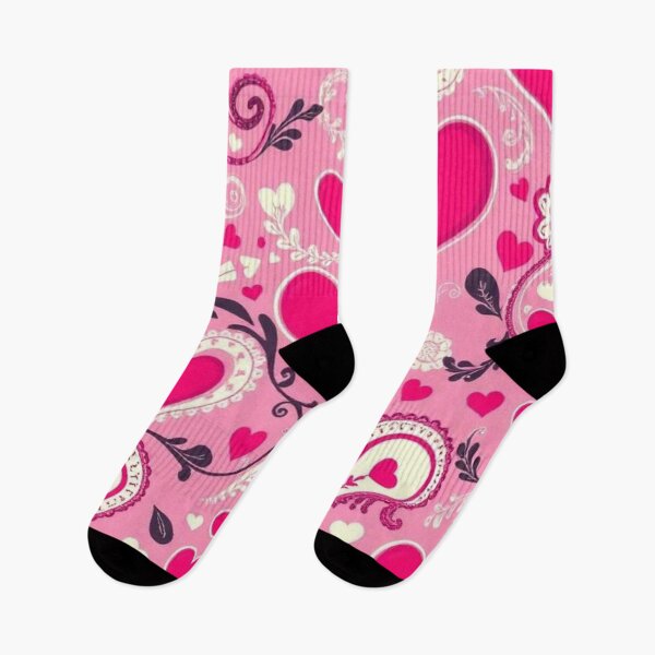 Item preview, Paisley Pattern Pink Lovehearts designed and sold by Emma-Roid.