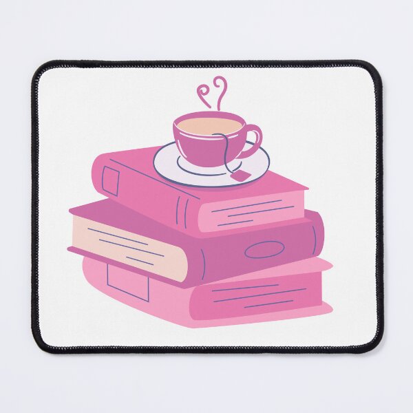 Item preview, Cup of Tea And Books Pink Aestethic designed and sold by Nyxander's Bookish Catalogue.