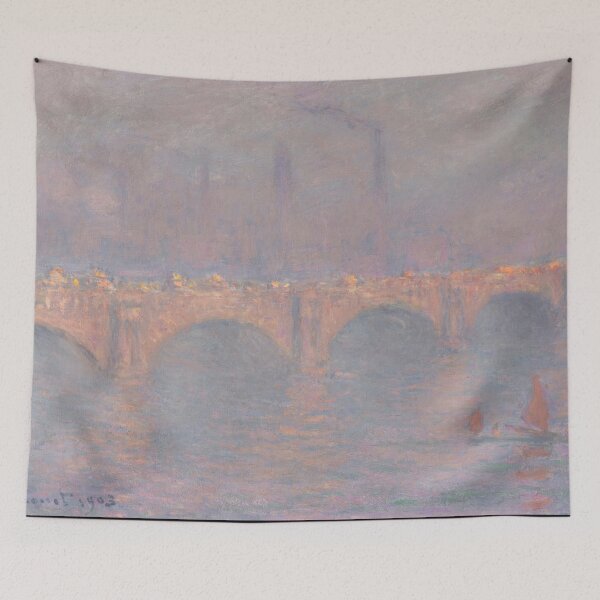 Item preview, Waterloo Bridge Soleil Voile by Claude Monet: Dreamy Impressionist London Poster designed and sold by artofuniverse.