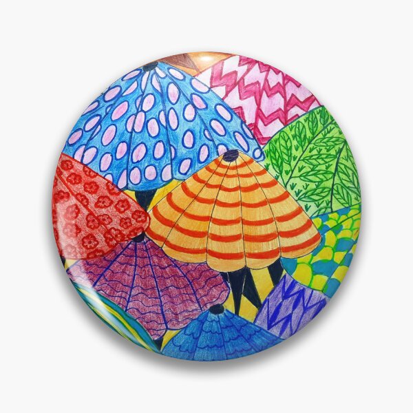 Item preview, different colored umbrellas on the beach  designed and sold by Boshbosha.