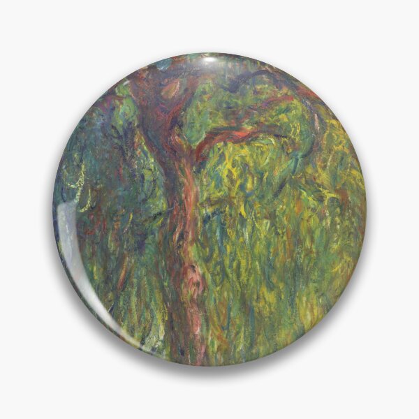 Item preview, Weeping Willow by Claude Monet: Lush Impressionist Garden Fine Art Print designed and sold by artofuniverse.