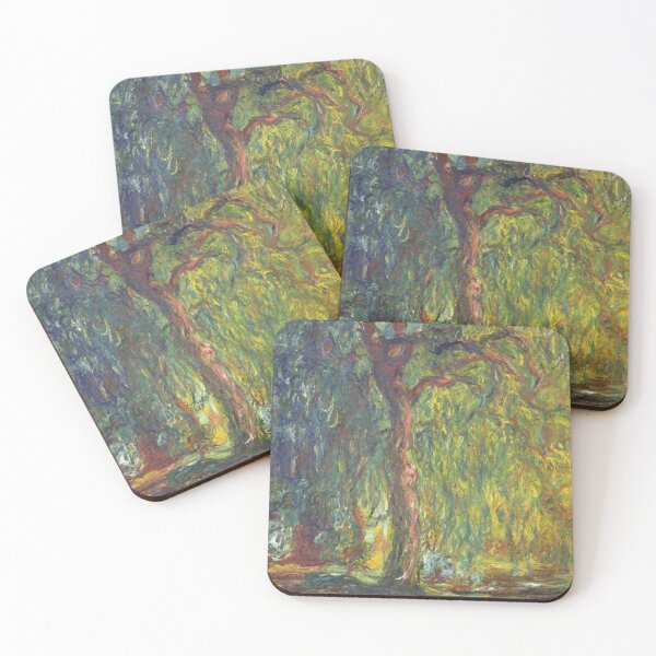 Item preview, Weeping Willow by Claude Monet: Lush Impressionist Garden Fine Art Print designed and sold by artofuniverse.