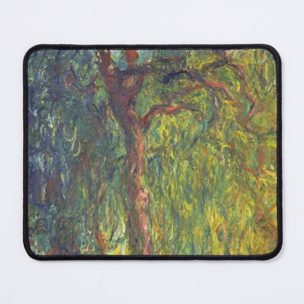 Item preview, Weeping Willow by Claude Monet: Lush Impressionist Garden Fine Art Print designed and sold by artofuniverse.