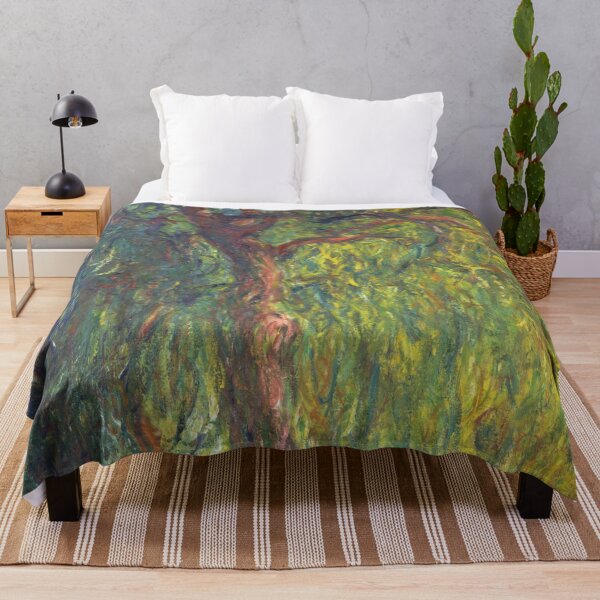 Item preview, Weeping Willow by Claude Monet: Lush Impressionist Garden Fine Art Print designed and sold by artofuniverse.