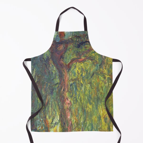 Item preview, Weeping Willow by Claude Monet: Lush Impressionist Garden Fine Art Print designed and sold by artofuniverse.