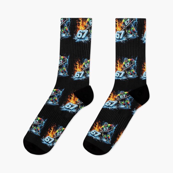 Item preview, Sixty Seven Hockey Fire Ice Sport Athlete designed and sold by SofenArt.