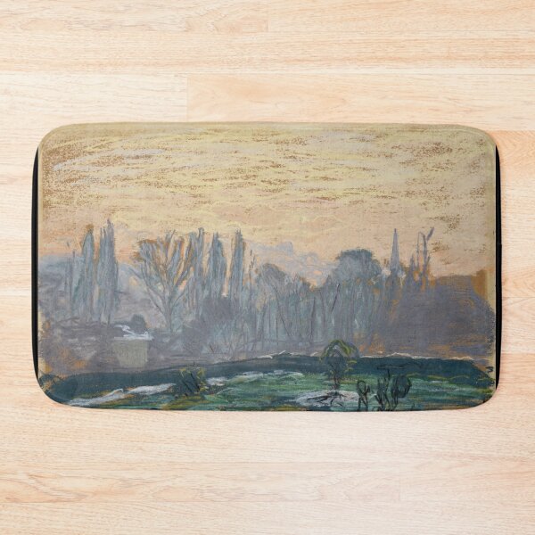 Item preview, Winter Landscape With Evening Sky by Claude Monet: Tranquil Impressionist Poster designed and sold by artofuniverse.