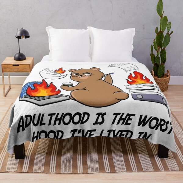 Item preview, Adulthood is the worst hood I've lived in designed and sold by TeddybearClub.