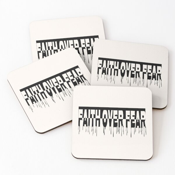 Item preview, Faith Over Fear Minimal Christian Typography Bible Verse Design | black designed and sold by ZechJohnRB.