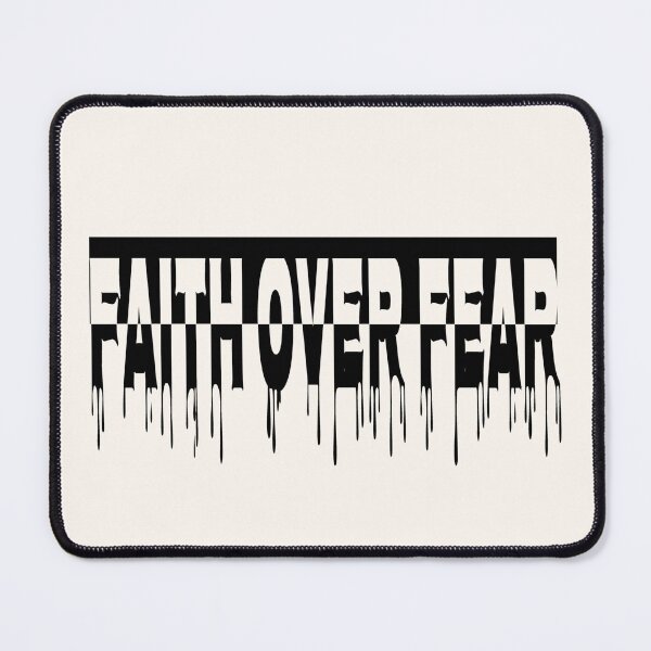 Item preview, Faith Over Fear Minimal Christian Typography Bible Verse Design | black designed and sold by ZechJohnRB.