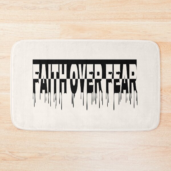 Item preview, Faith Over Fear Minimal Christian Typography Bible Verse Design | black designed and sold by ZechJohnRB.