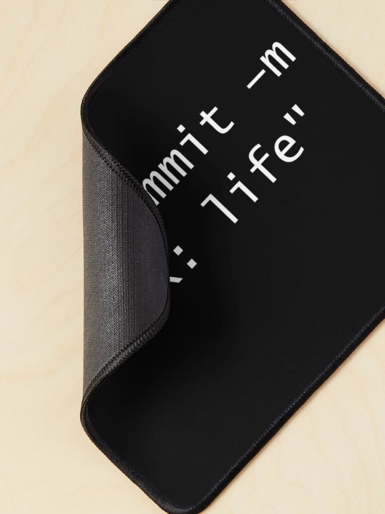 Thumbnail 2 of 5, Mouse Pad, git commit -m "fix: life" – Programmer Humor – Code 6 Coffee designed and sold by Code6Coffee.