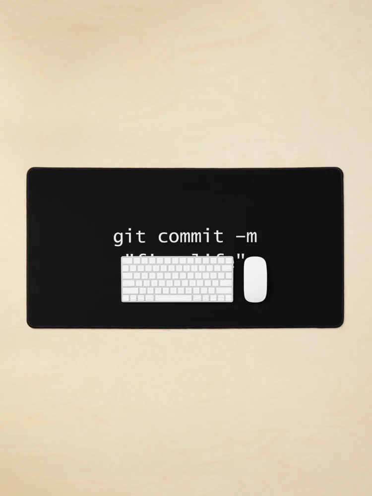Thumbnail 1 of 5, Mouse Pad, git commit -m "fix: life" – Programmer Humor – Code 6 Coffee designed and sold by Code6Coffee.