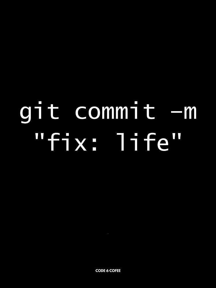 Thumbnail 3 of 3, Scarf, git commit -m "fix: life" – Programmer Humor – Code 6 Coffee designed and sold by Code6Coffee.