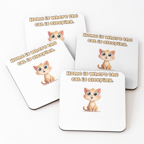 Item preview, Home is where the cat is sleeping. designed and sold by NatureUnleashed.