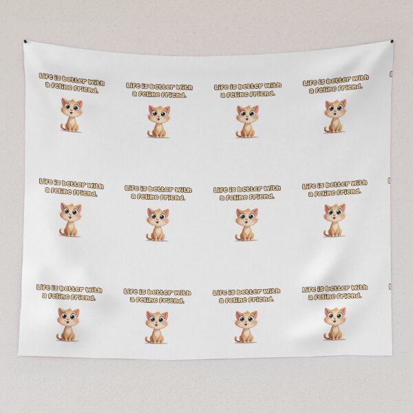 Item preview, Life is better with a feline friend. designed and sold by NatureUnleashed.