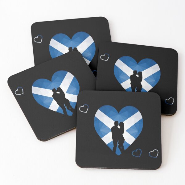 Item preview, Love Scotland – Saltire Heart with Couple Silhouette Design designed and sold by Loom on the Loch.