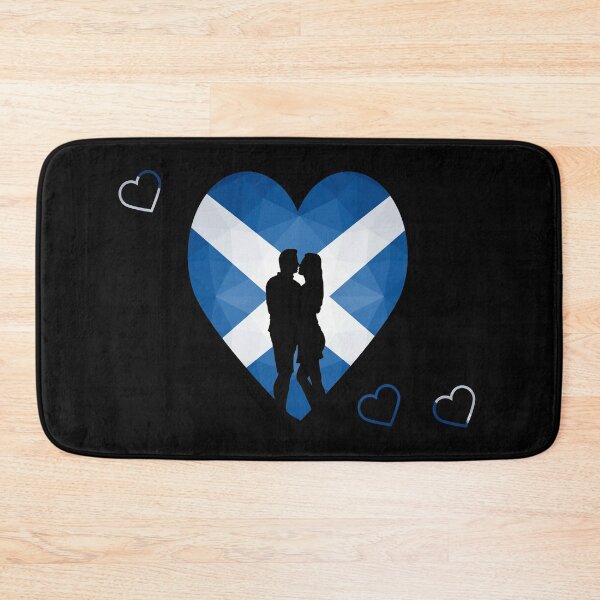 Item preview, Love Scotland – Saltire Heart with Couple Silhouette Design designed and sold by Loom on the Loch.