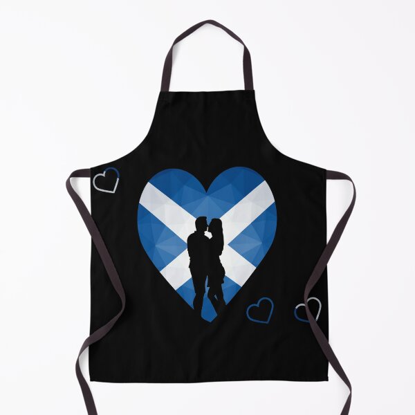 Item preview, Love Scotland – Saltire Heart with Couple Silhouette Design designed and sold by Loom on the Loch.