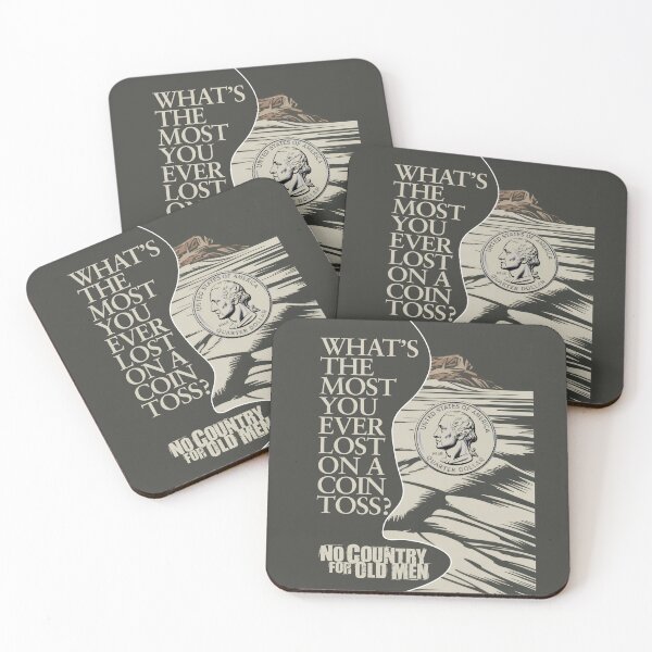Item preview, No Country for Old Men Coin Toss Quote Poster designed and sold by Enea Kelo.