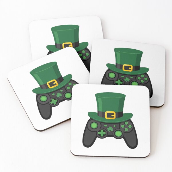Item preview, Saint Patrick's Day Gaming Shamrock Controller Mascot for Gamers designed and sold by chattsuede.