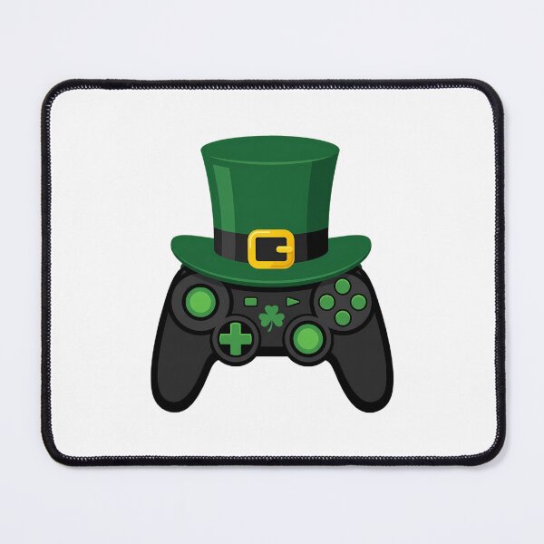 Item preview, Saint Patrick's Day Gaming Shamrock Controller Mascot for Gamers designed and sold by chattsuede.