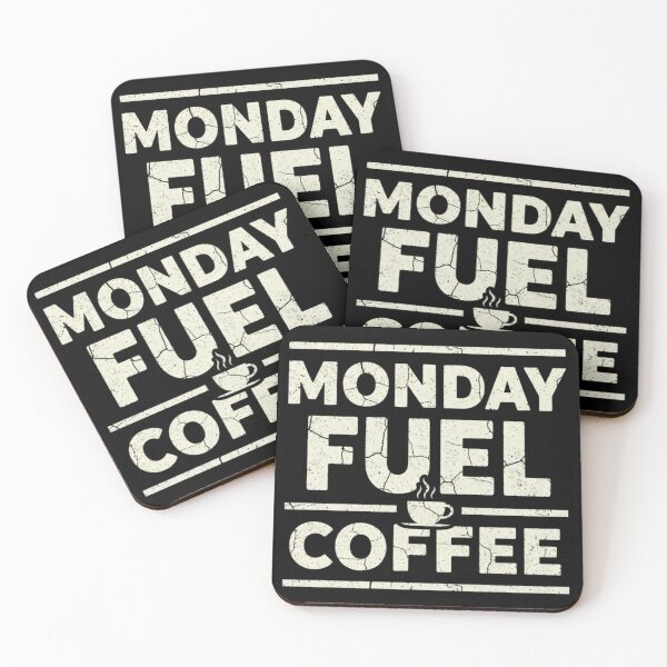 Item preview, Monday Fuel Coffee Vintage Distressed Typography designed and sold by Hohohaxi.