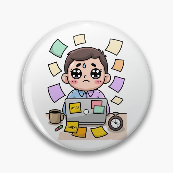Item preview, Kawaii Office Worker on Deadline Day designed and sold by McVrax.