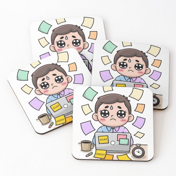 Item preview, Kawaii Office Worker on Deadline Day designed and sold by McVrax.