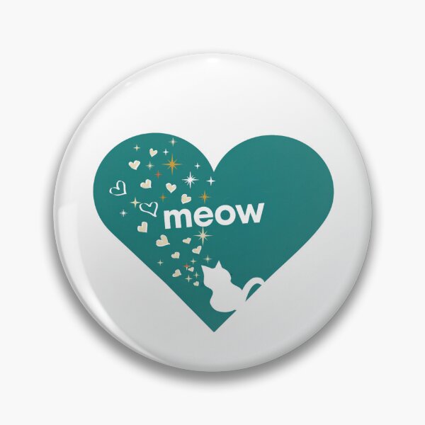 Item preview, Mid-Century Atomic Cat in Love on a Jade Heart designed and sold by SawaOne.