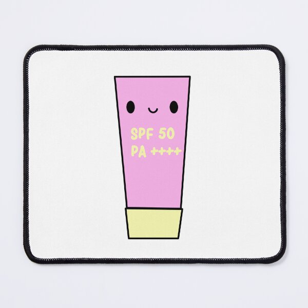 Item preview, Kawaii Pink and Yellow Sunscreen Cute Summer Skincare Illustration designed and sold by mariekawaii.