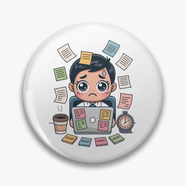 Item preview, Kawaii Office Worker on Deadline Day designed and sold by McVrax.