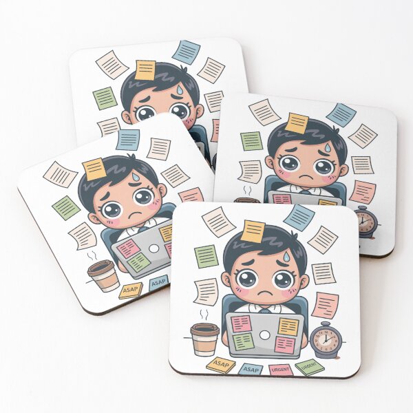 Item preview, Kawaii Office Worker on Deadline Day designed and sold by McVrax.