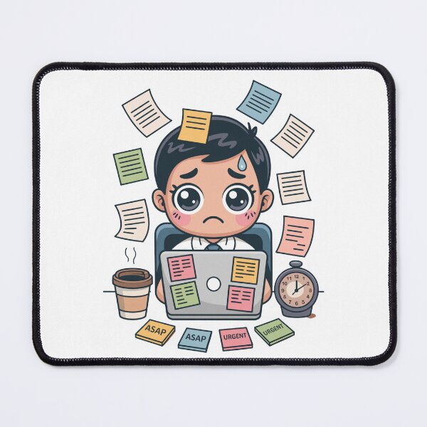 Item preview, Kawaii Office Worker on Deadline Day designed and sold by McVrax.