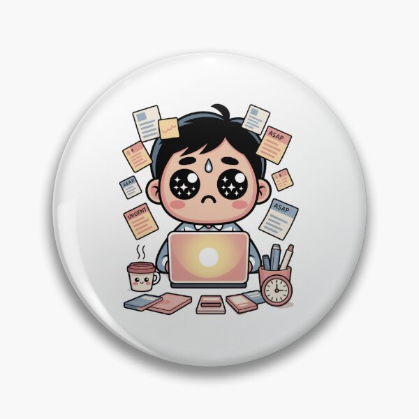 Item preview, Kawaii Office Worker on Deadline Day designed and sold by McVrax.